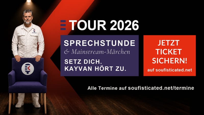 Sprechstunde & Mainstream-Märchen – Kayvan auf Tour 2026: Neue Tourdaten – Jetzt Tickets holen!